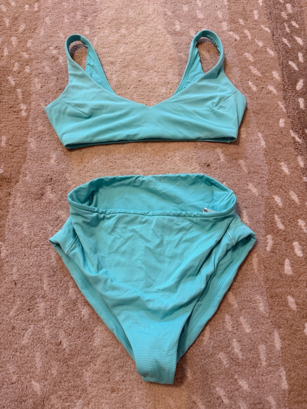 SPANX Aqua Textured High-Waist Bikini Set